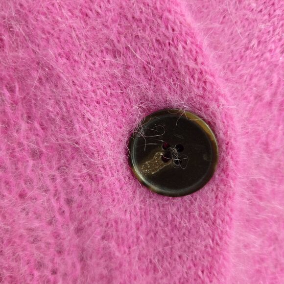 Rebecca Taylor Cardigan Sweater Size XS/S Oversized Pink Brushed Finish Mohair - Picture 6 of 10